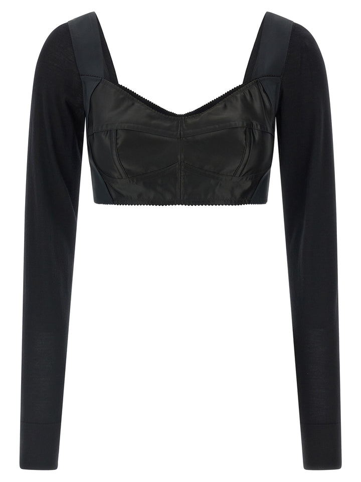 Dolce & Gabbana Black Polyester Tank Tops
