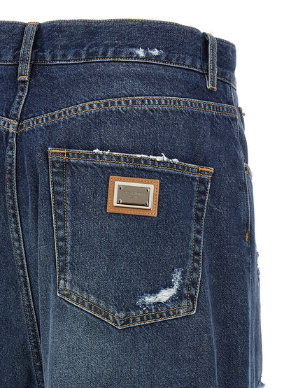 Dolce & Gabbana Blue Cotton Jeans Denim