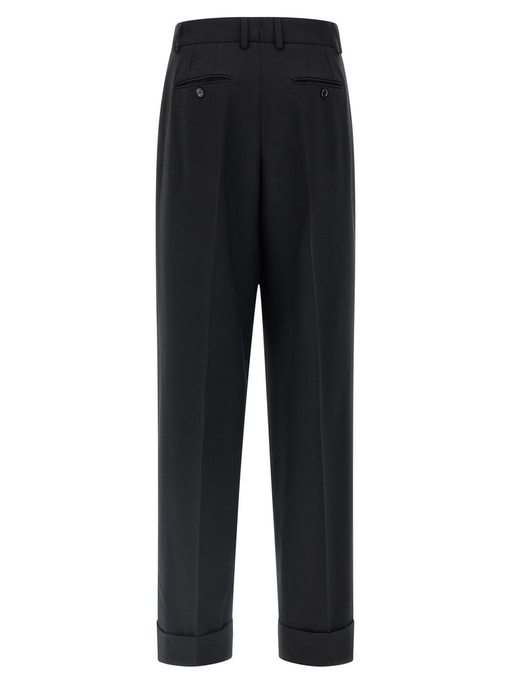 Dolce & Gabbana Black Virgin Wool Dress Pants