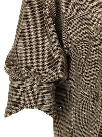 P.A.R.O.S.H. Brown Polyester Blouse