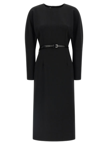 P.A.R.O.S.H. Black Polyester Midi Dress