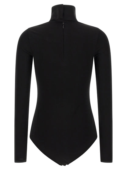 Courrèges Black Viscose Bodysuit