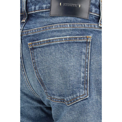 Khaite Blue Cotton Bootcut Jeans