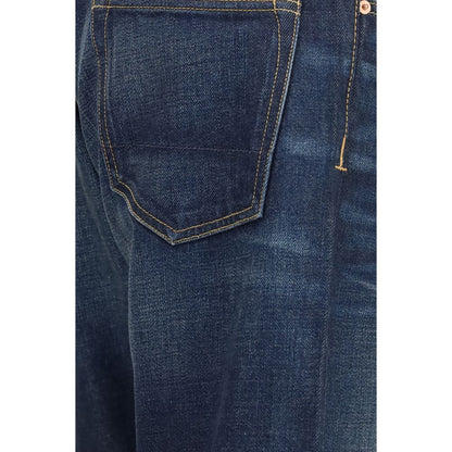 Tom Ford Blue Cotton Straight-Leg Jeans