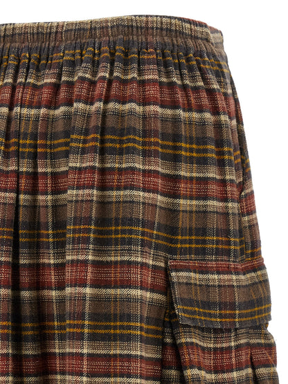 R13 Brown Cotton Mini Skirt