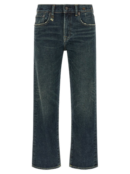 R13 Blue Cotton Straight-Leg Jeans