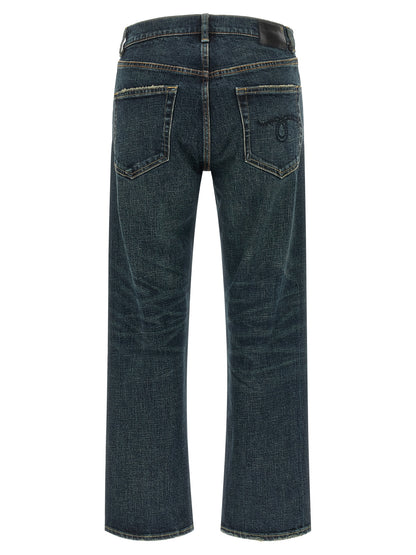 R13 Blue Cotton Straight-Leg Jeans