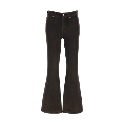 7FOR Black Cotton Bootcut Jeans