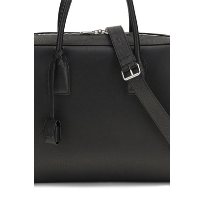 Saint Laurent Black Calf Leather Bos Taurus Handbag