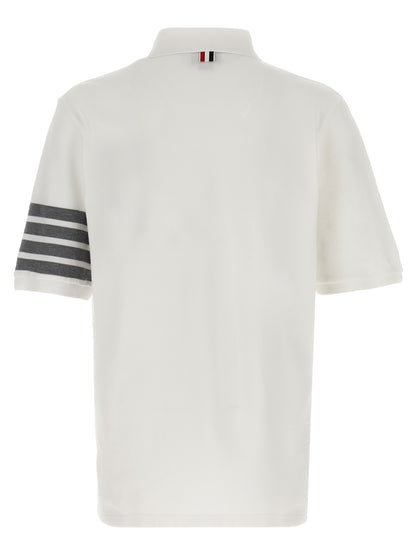 Thom Browne White Cotton Polo Shirt