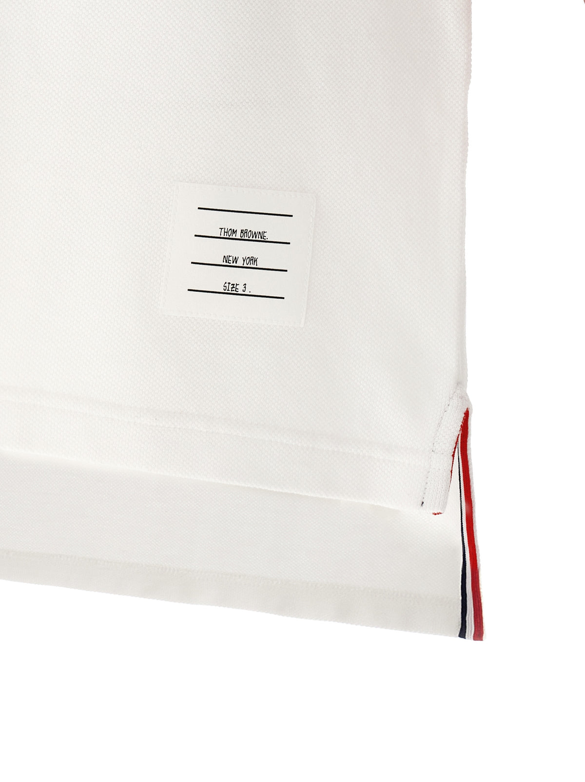 Thom Browne White Cotton Polo Shirt