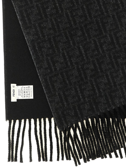 Fendi Black Wool Foulard