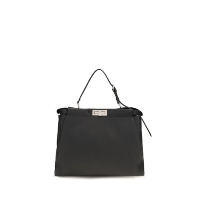 Fendi Black Calf Leather Bos Taurus Shoulder Bag