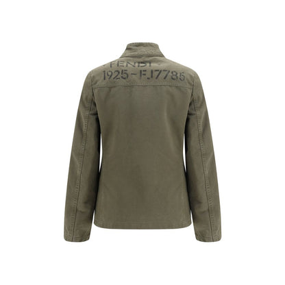 Fendi Bicolor Cotton Full-Length Jacket