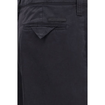Prada Blue Cotton Casual Pants