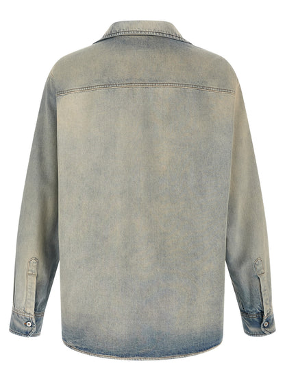 MM6 Maison Margiela Blue Cotton Blouse