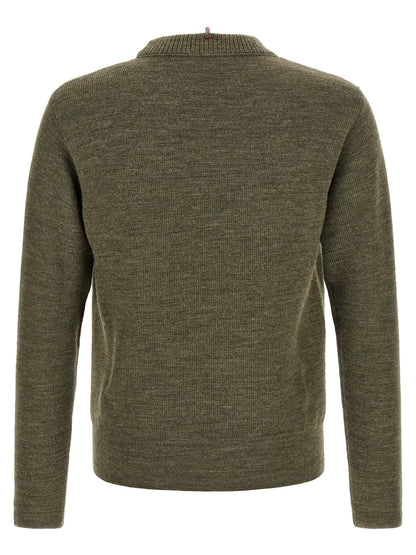 Moncler Grenoble Bicolor Virgin Wool Cardigan