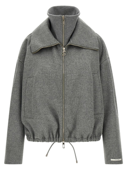 Sportmax Gray Wool Bomber