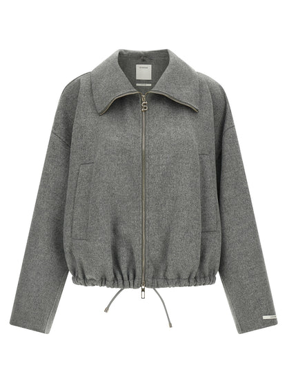Sportmax Gray Wool Bomber