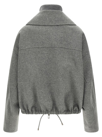Sportmax Gray Wool Bomber