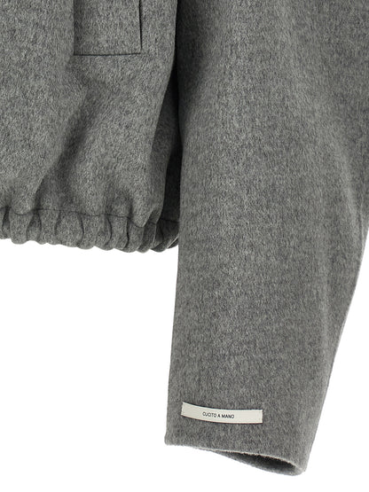 Sportmax Gray Wool Bomber