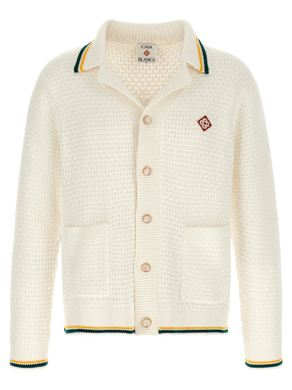 Casablanca White Cotton Cardigan