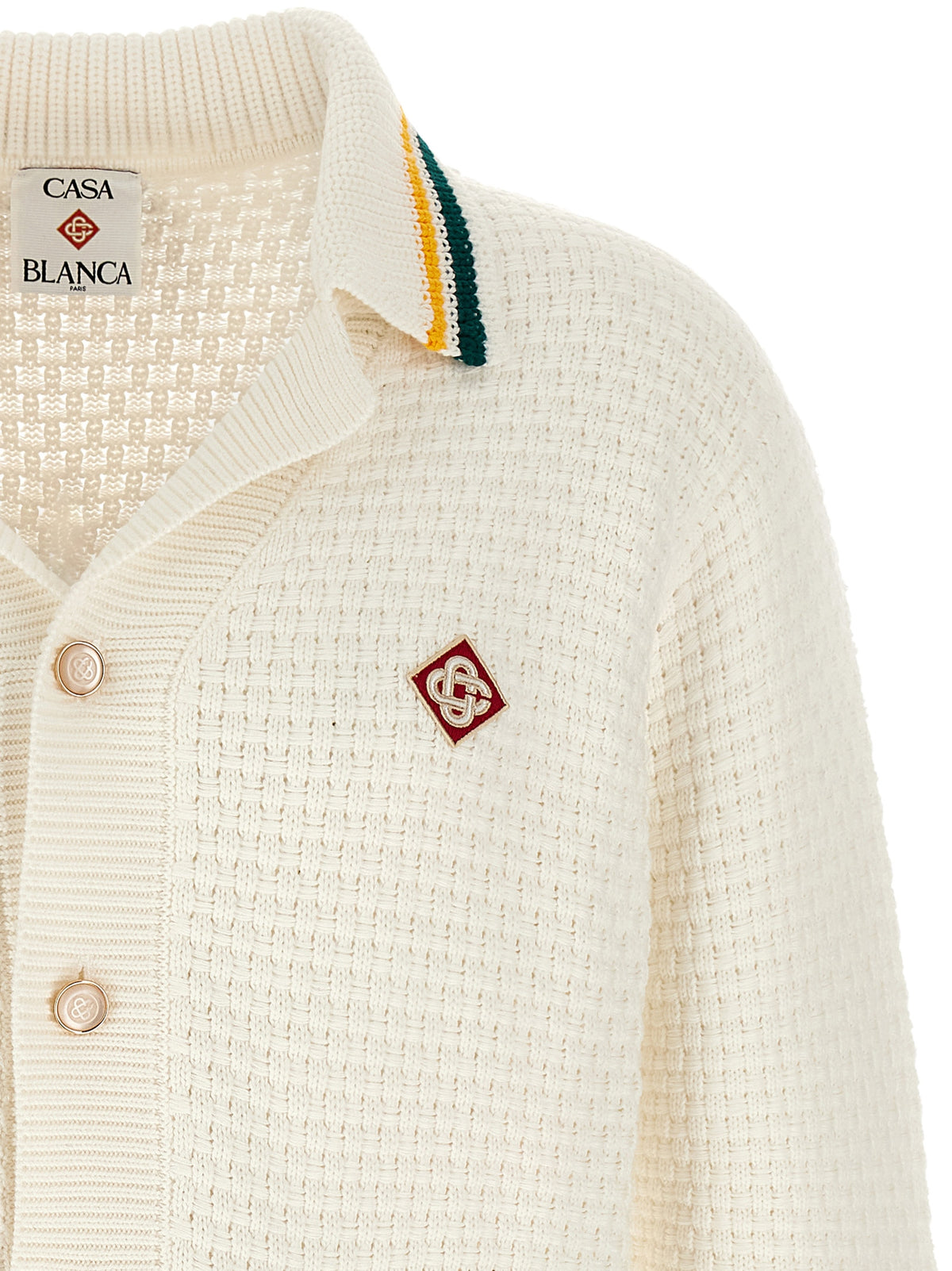 Casablanca White Cotton Cardigan