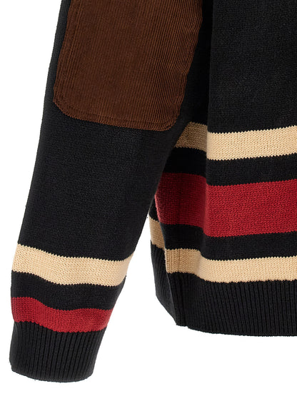 FOUND Black Cotton Cardigan