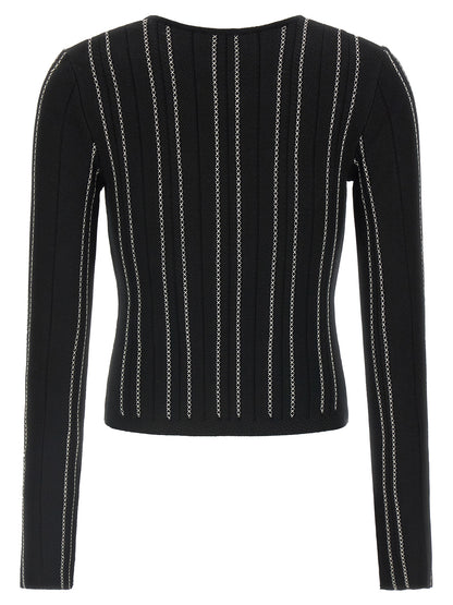 Elisabetta Franchi Black Viscose Cardigan