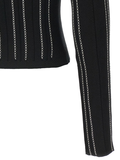 Elisabetta Franchi Black Viscose Cardigan