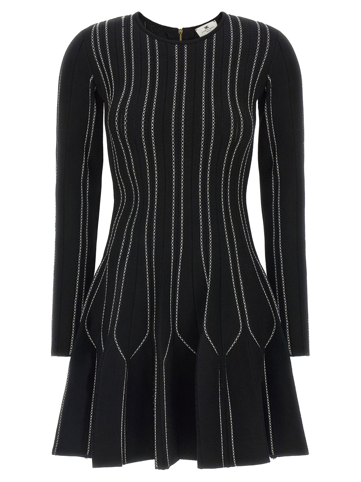Elisabetta Franchi Black Viscose Short Dress