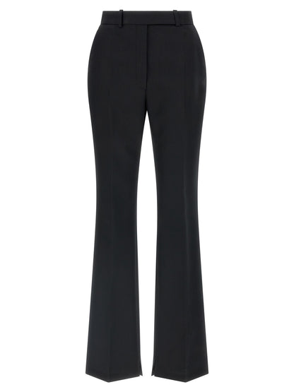 Elisabetta Franchi Black Virgin Wool Flared Pants