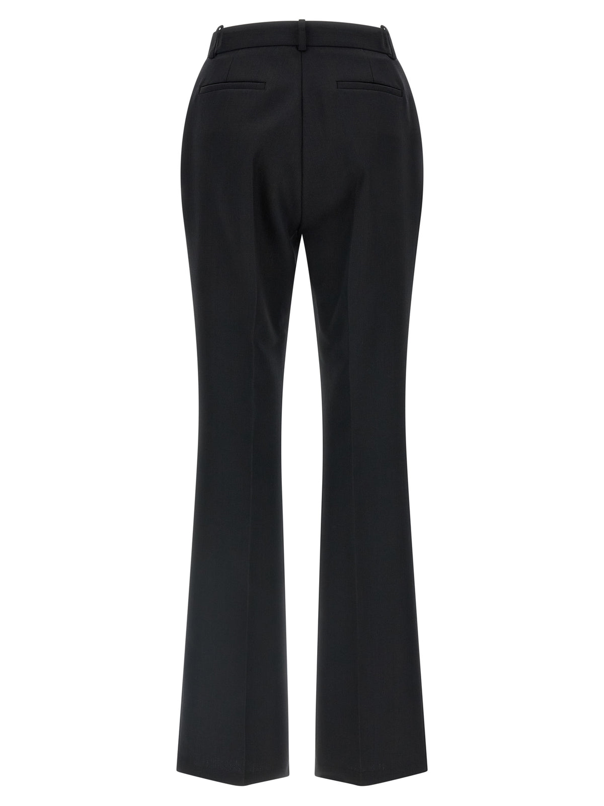 Elisabetta Franchi Black Virgin Wool Flared Pants