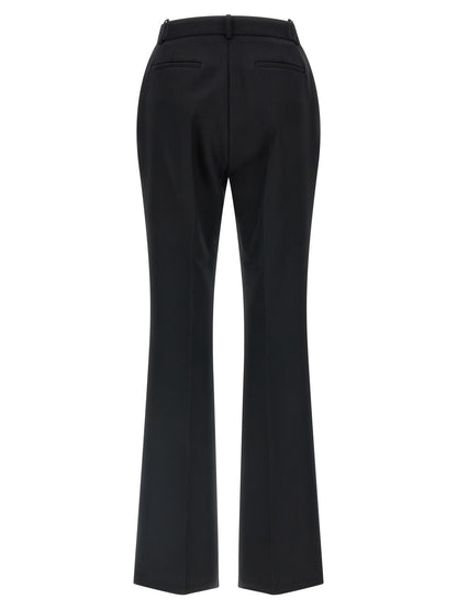 Elisabetta Franchi Black Virgin Wool Flared Pants
