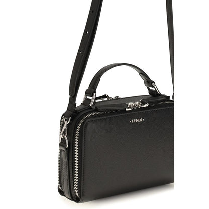 Fendi Black Calf Leather Bos Taurus Shoulder Bag