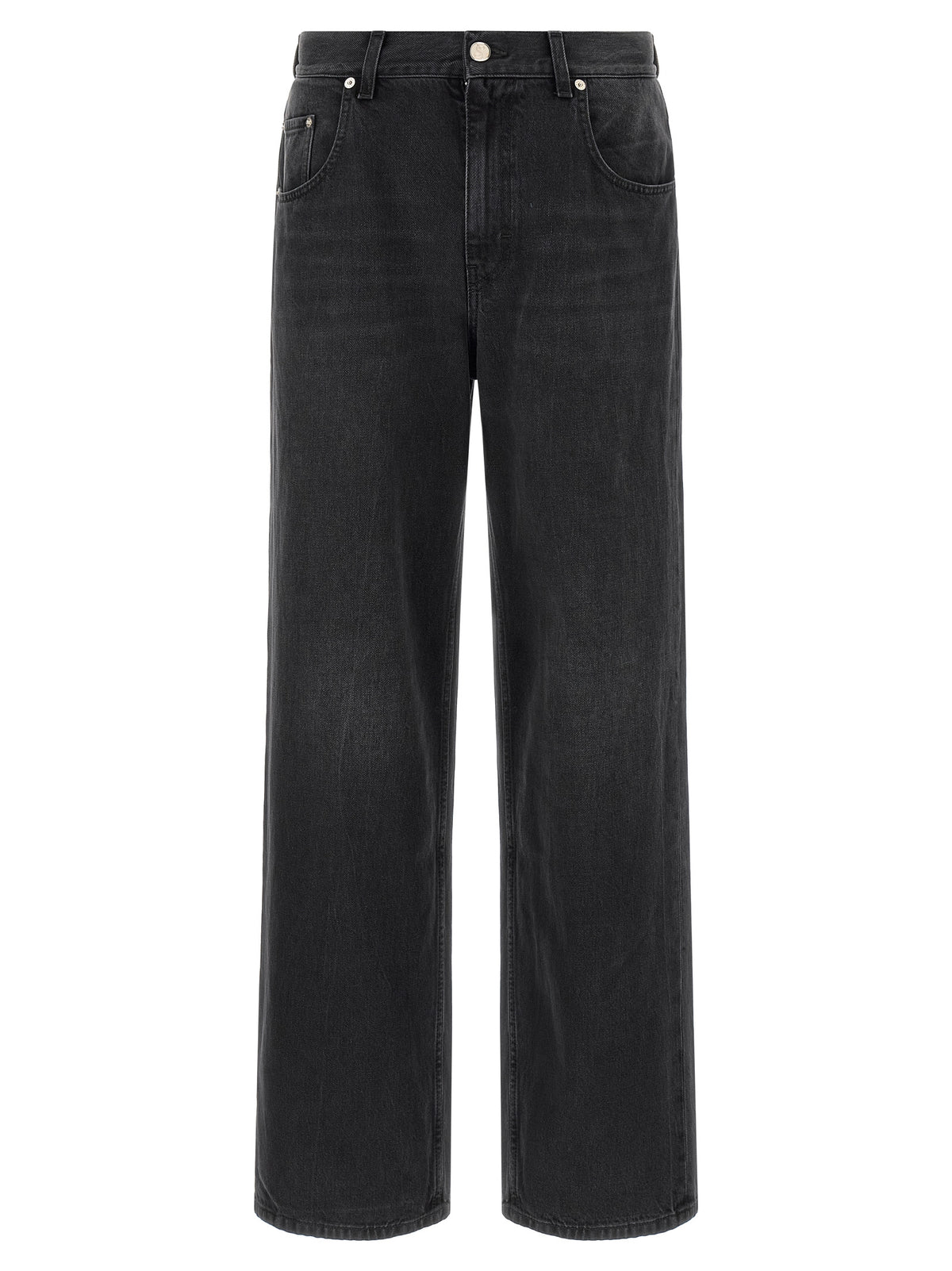 SÉFR Black Cotton Relaxed Fit Jeans