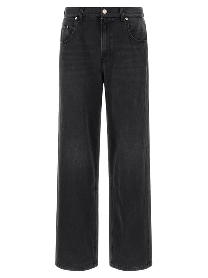 SÉFR Black Cotton Relaxed Fit Jeans