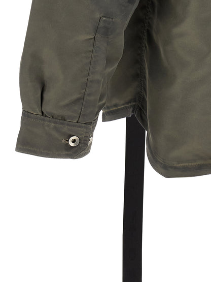 DRKSHDW Gray Nylon Full-Length Jacket