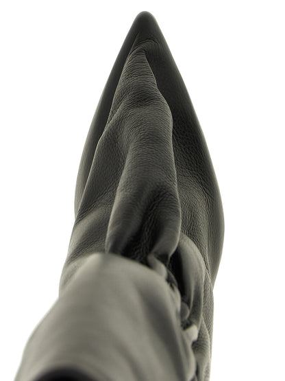 Rick Owens Black Calfskin Over The Knee