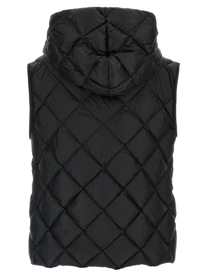 Max Mara Black Polyester Sleeveless Jacket