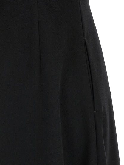 Max Mara Black Wool Midi Dress