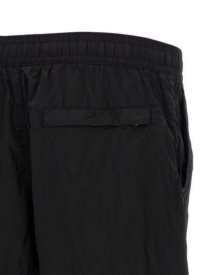 Stone Island Black Polyamide Cargo Shorts