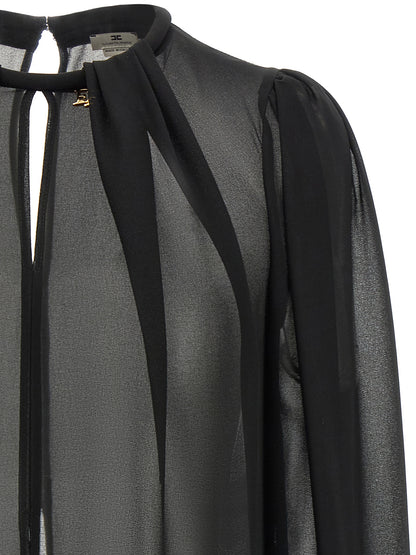 Elisabetta Franchi Black Polyester Blouse