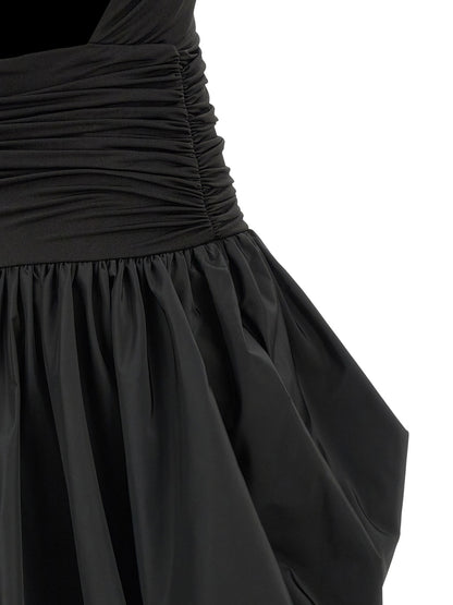 The Andamane Black Polyester Long Dress