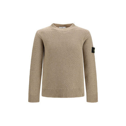 Stone Island Beige Wool Oves Aries Sweatshirt