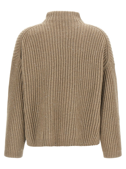Brunello Cucinelli Beige Cashmere Cardigan