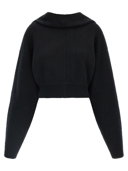 Rick Owens Black Cashmere Sweatshirt