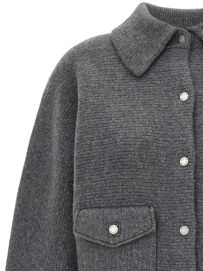Guest in Residence Gray Wool Bomber