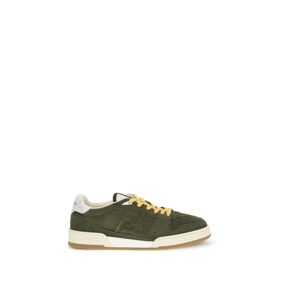 Fendi Bicolor Suede Leather Low Top Sneakers