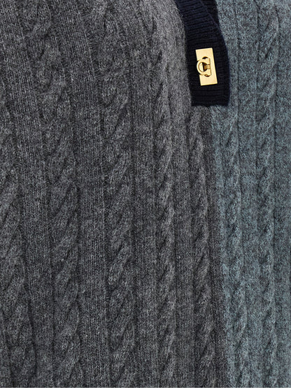 Ferragamo Multicolor Virgin Wool Cardigan